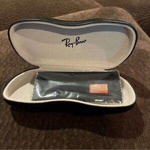 Ray-Ban Black Glasses Case with Cleaning Cloth